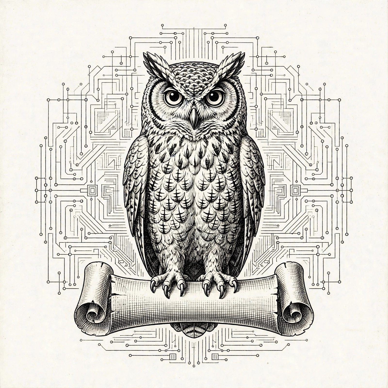 Owl of Athena engraving